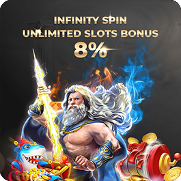 Infinity Spin 8% Unlimited Slots Reload Bonus