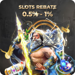 Slots Rebate  0.50% - 1.00%