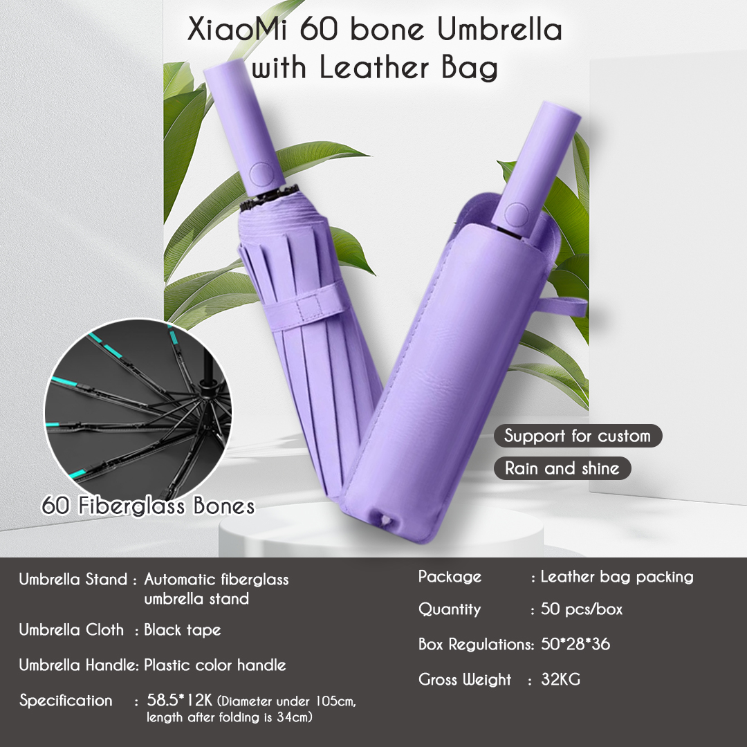 XiaoMi 60 Bone Umbrella with Leather Bag